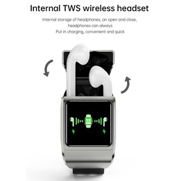 G36pro 1.3 inch IPS Screen Earphone Smart Watch,Support Blood Pressure Measurement / Sleep Monitoring(Black)