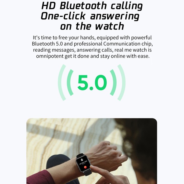 L21 1.69 inch TFT Screen Smart Watch,Support Blood Pressure Monitoring / Sleep Monitoring(Black)
