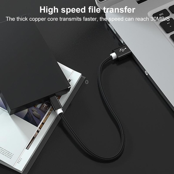 5 PCS Mini USB to USB A Woven Data / Charge Cable for MP3, Camera, Car DVR, Length:2m(Rose Gold)