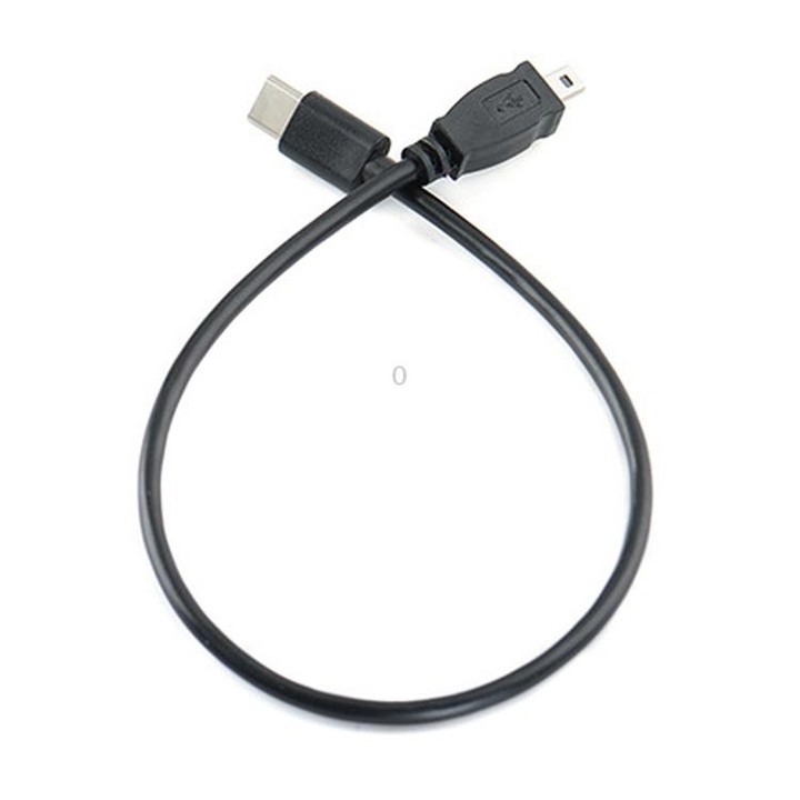 5 PCS 30cm Type-C / USB-C to Mini 8 Pin OTG Phone Data Cable for Nikon(Black)
