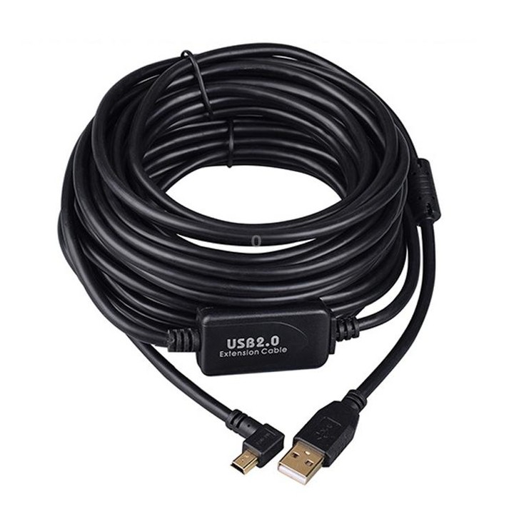 20m Elbow Mini 5 Pin to USB 2.0 Camera Extension Data Cable