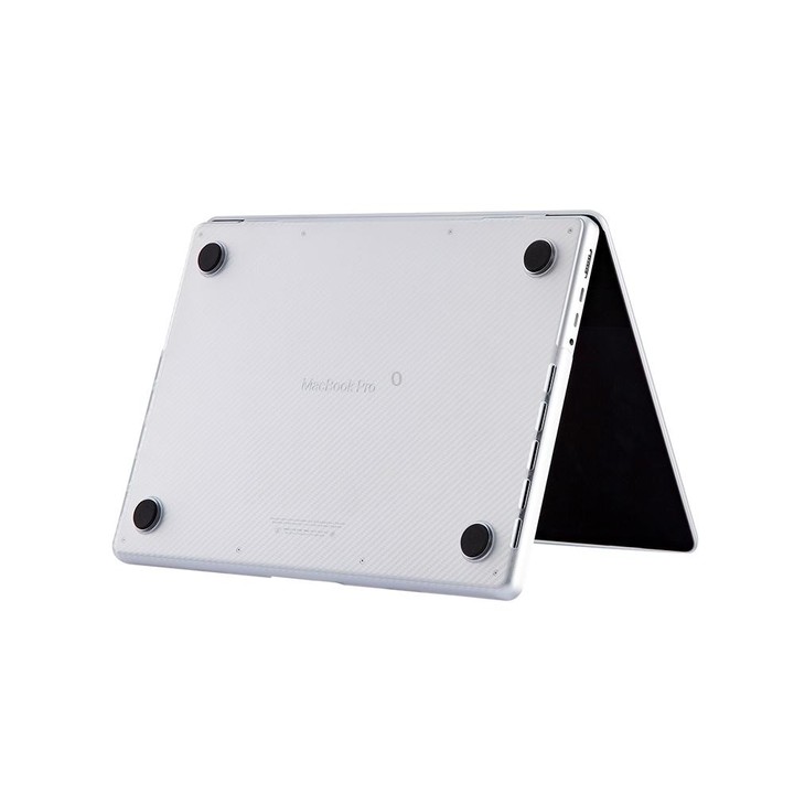For MacBook Air 13.3 inch A1932 / A2179 / A2337 Carbon Fiber Textured Plastic Laptop Protective Case(Transparent)