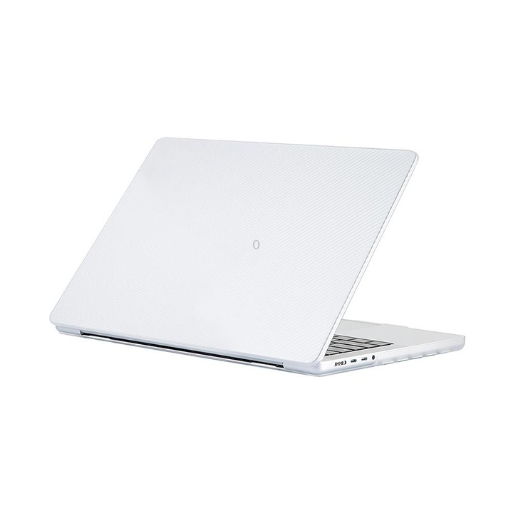 Carbon Fiber Textured Plastic Laptop Protective Case For MacBook Pro 13.3 inch A1706 / A1708 / A1989 / A2159 / A2338(Transparent