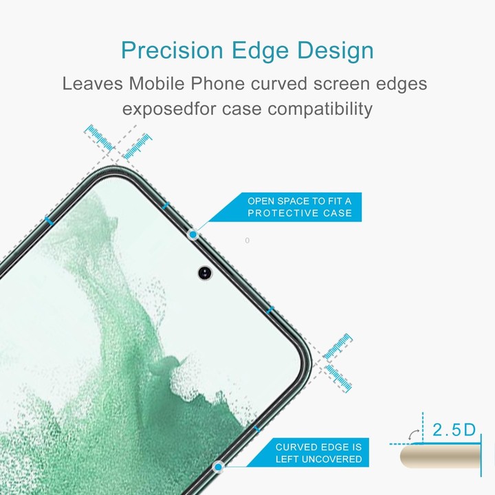 For Samsung Galaxy S22+ 5G 0.26mm 9H 2.5D Tempered Glass Film, Fingerprint Unlocking Is Not Supported