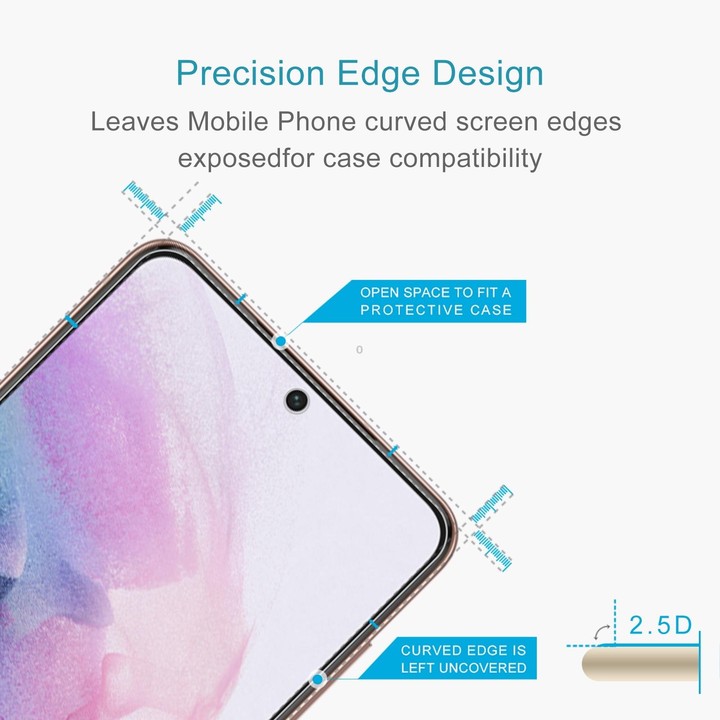 For Samsung Galaxy S21+ 5G 10pcs 0.26mm 9H 2.5D Tempered Glass Film, Fingerprint Unlocking Is Not Supported
