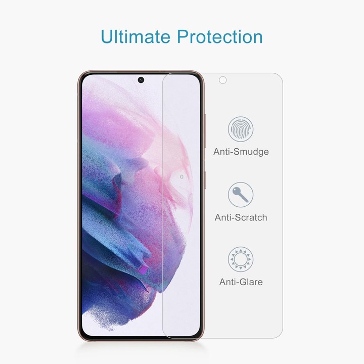 For Samsung Galaxy S21+ 5G 10pcs 0.26mm 9H 2.5D Tempered Glass Film, Fingerprint Unlocking Is Not Supported