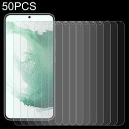 For Samsung Galaxy S22+ 5G 50pcs 0.26mm 9H 2.5D Tempered Glass Film, Fingerprint Unlocking Is Not Supported