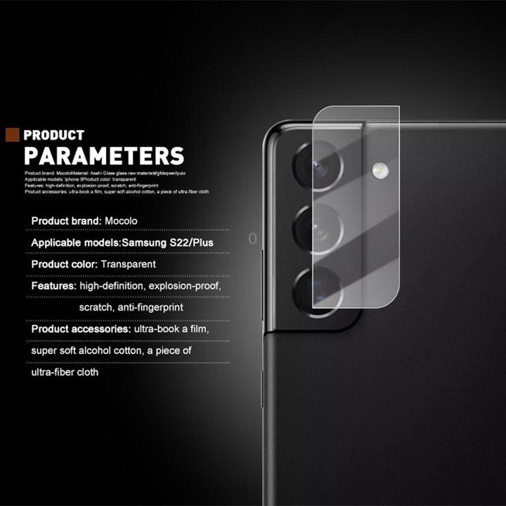 For Samsung Galaxy S22 5G 25pcs mocolo 0.15mm 9H 2.5D Rear Camera Lens Tempered Glass Film