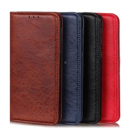 For Samsung Galaxy M53 5G Magnetic Crazy Horse Texture Horizontal Flip Leather Phone Case(Brown)