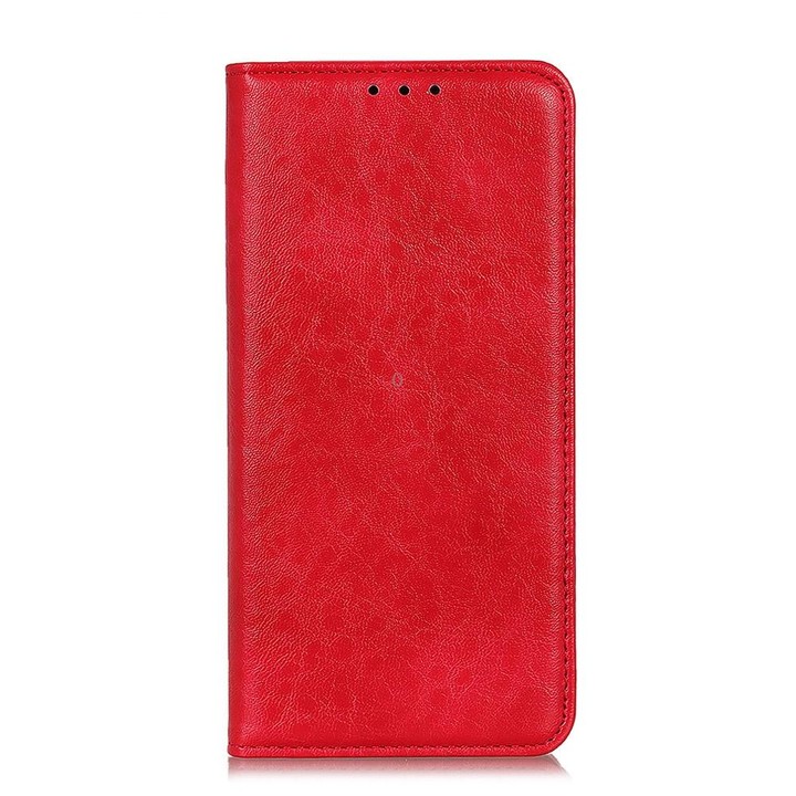 For Samsung Galaxy M53 5G Magnetic Crazy Horse Texture Horizontal Flip Leather Phone Case(Red)