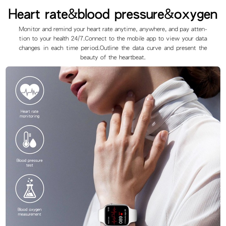 HW22 Pro 1.75 inch HD Screen Smart Watch, Support Bluetooth Dial/Body Temperature Monitoring(White)