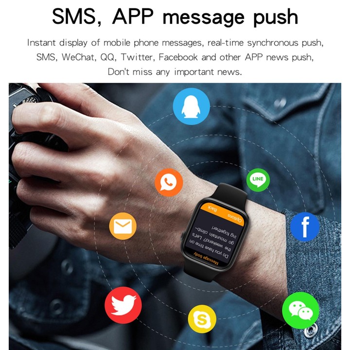 HW22 Pro 1.75 inch HD Screen Smart Watch, Support Bluetooth Dial/Body Temperature Monitoring(Blue)