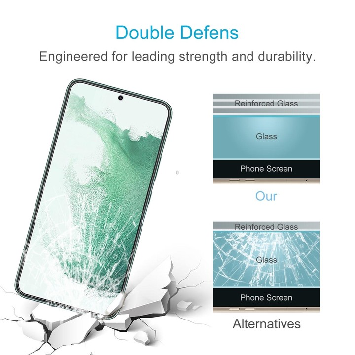 For Samsung Galaxy S22+ 5G 0.18mm 9H 2.5D Tempered Glass Fingerprint Unlock Film
