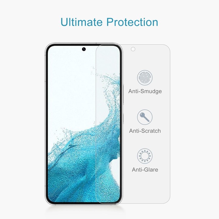 For Samsung Galaxy S22 5G 10pcs 0.18mm 9H 2.5D Tempered Glass Fingerprint Unlock Film
