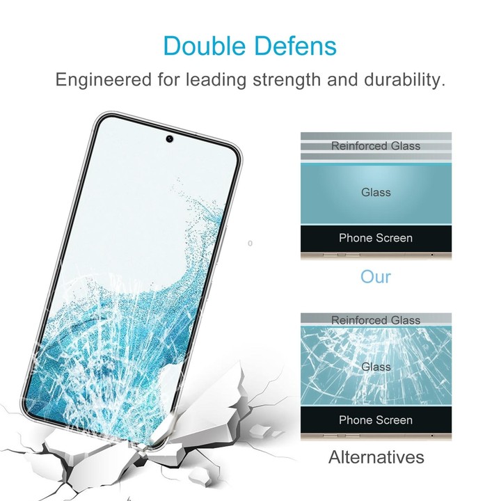For Samsung Galaxy S22 5G 10pcs 0.18mm 9H 2.5D Tempered Glass Fingerprint Unlock Film