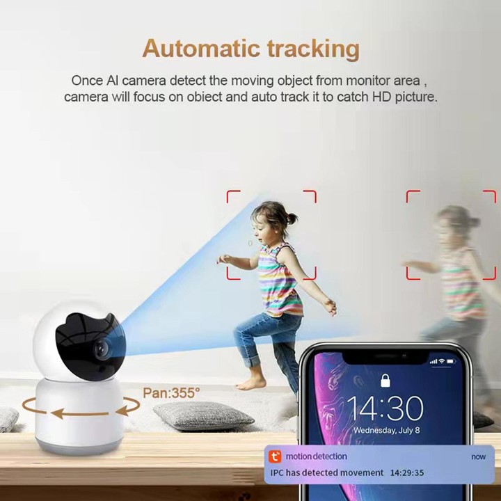 YT51 1920x1080 Home Wireless Camera, Support Infrared Night Vision / Voice Intercom, without Temperature and Humidity Sensor, US