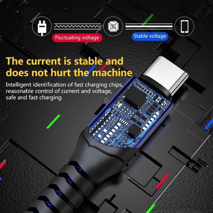 USB-C / Type-C 6A Woven Style USB Charging Cable, Cable Length: 1m(Black)