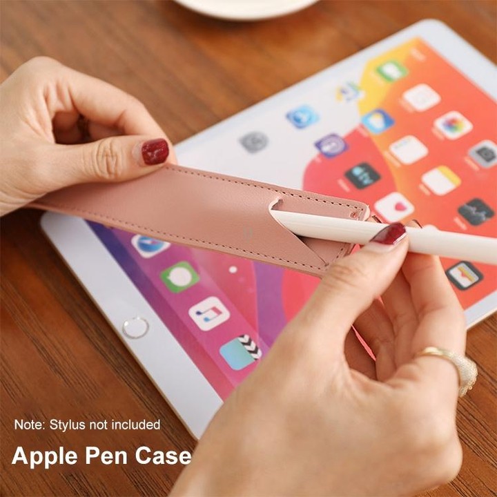 PU Leather Shockproof Protective Case for Apple Pencil 1 / 2(Black)