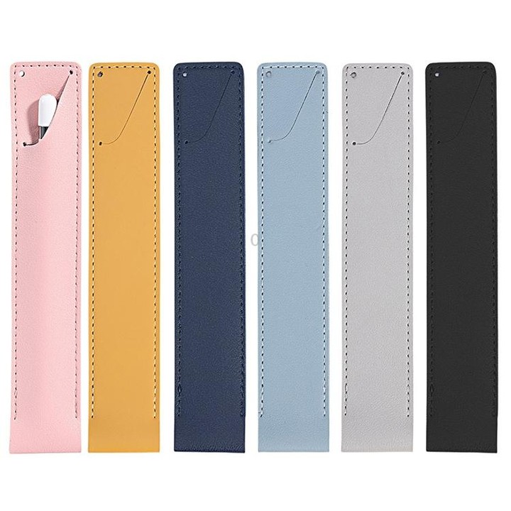 PU Leather Shockproof Protective Case for Apple Pencil 1 / 2(Black)