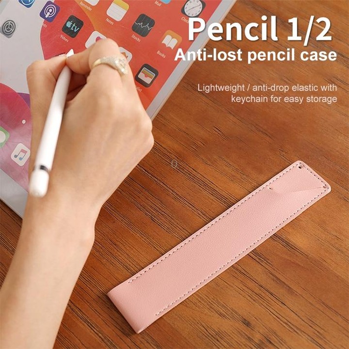 PU Leather Shockproof Protective Case for Apple Pencil 1 / 2(Black)