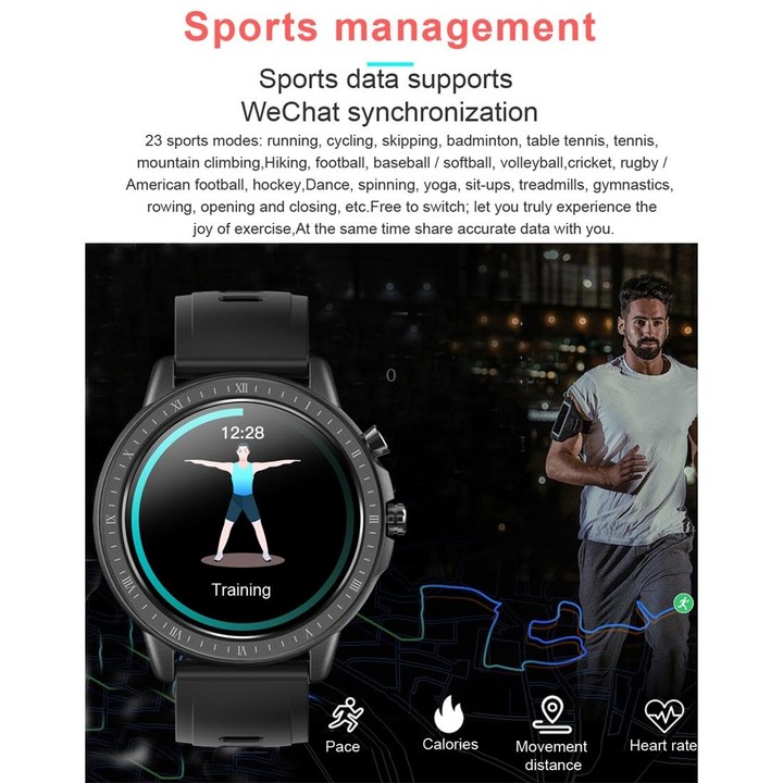 S02 1.3 inch IPS Color Full-screen Touch Smart Watch, Support Weather Forecast / Heart Rate Monitor / Sleep Monitor / Blood Pres