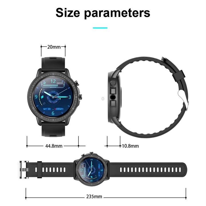 S02 1.3 inch IPS Color Full-screen Touch Smart Watch, Support Weather Forecast / Heart Rate Monitor / Sleep Monitor / Blood Pres