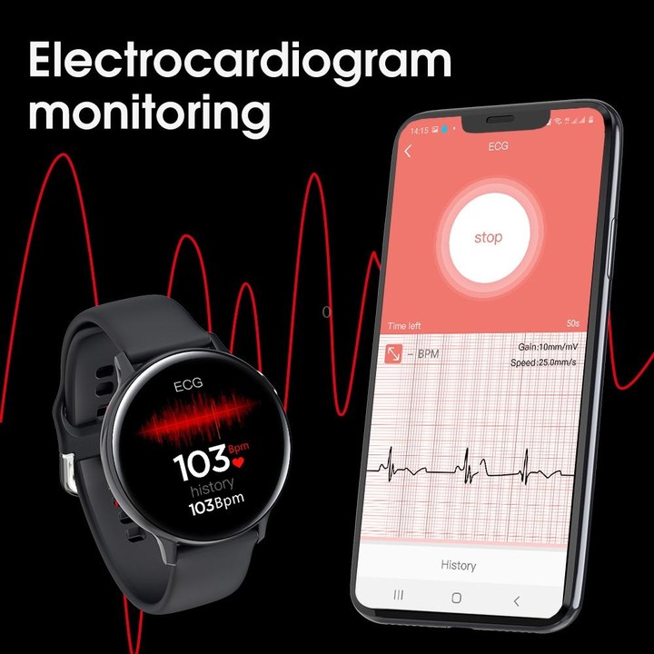 S20S 1.4 inch HD Screen Smart Watch, IP68 Waterproof, Support Music Control / Bluetooth Photograph / Heart Rate Monitor / Blood