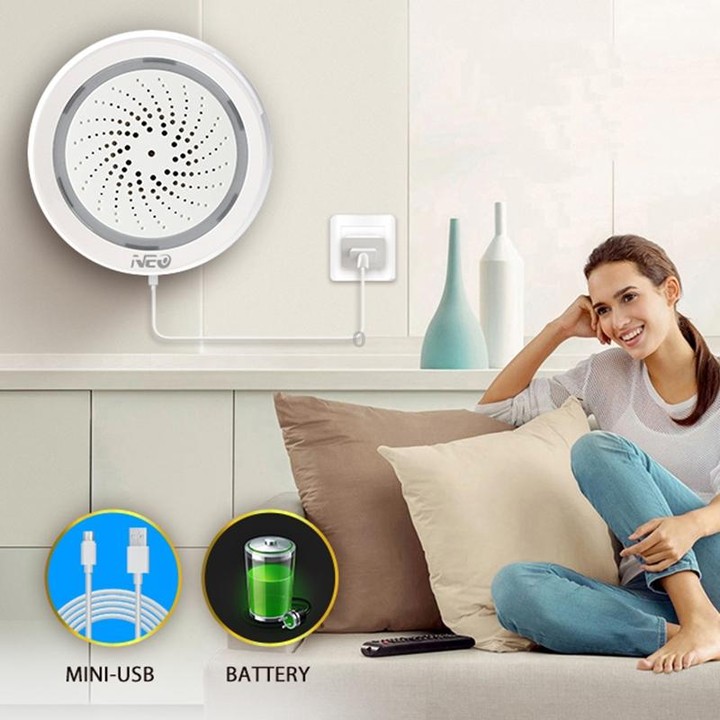 NEO NAS-AB02WT WiFi USB Siren Alarm with Temperature & Humidity Sensor