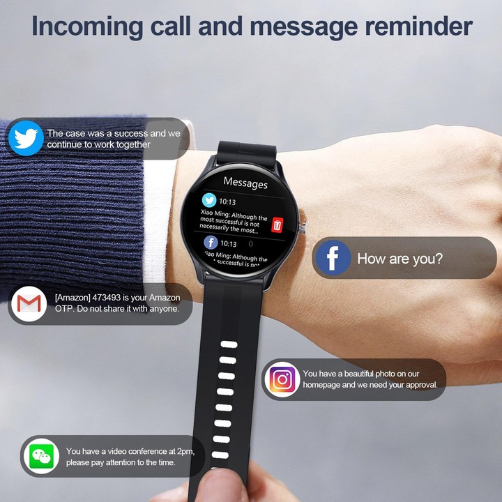 L1 1.32 inch IPS Color Screen Smart Wristband, Support Sleep Monitoring/Heart Rate Monitoring(Rose Gold)