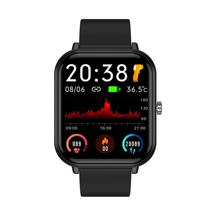 Q9 Pro 1.7 inch TFT HD Screen Smart Watch, Support Body Temperature Monitoring/Heart Rate Monitoring(Black)