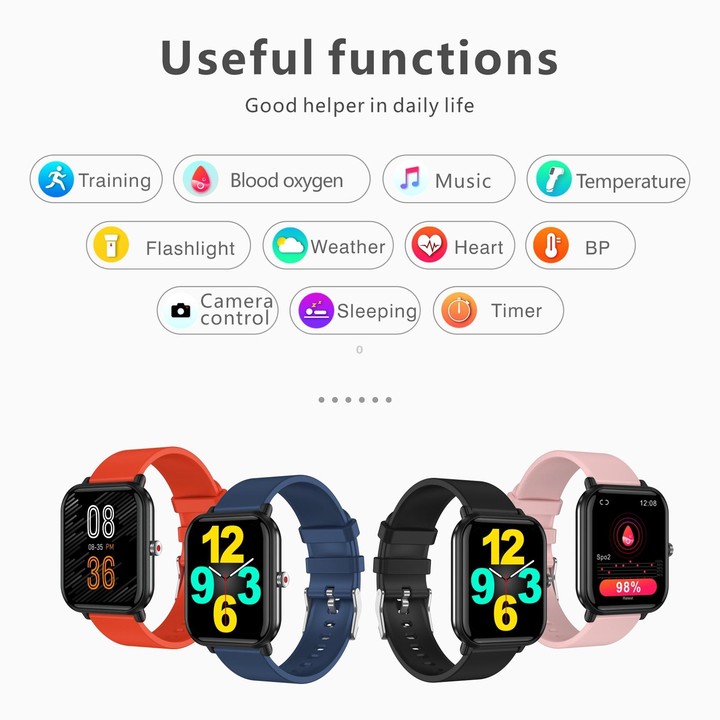 Q9 Pro 1.7 inch TFT HD Screen Smart Watch, Support Body Temperature Monitoring/Heart Rate Monitoring(Orange)