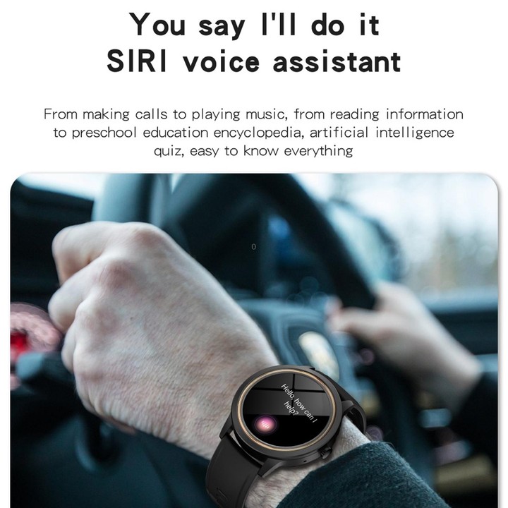 A60 1.32 inch IPS HD Screen Smart Watch, Support Bluetooth Calling/Blood Pressure Monitoring(Black)
