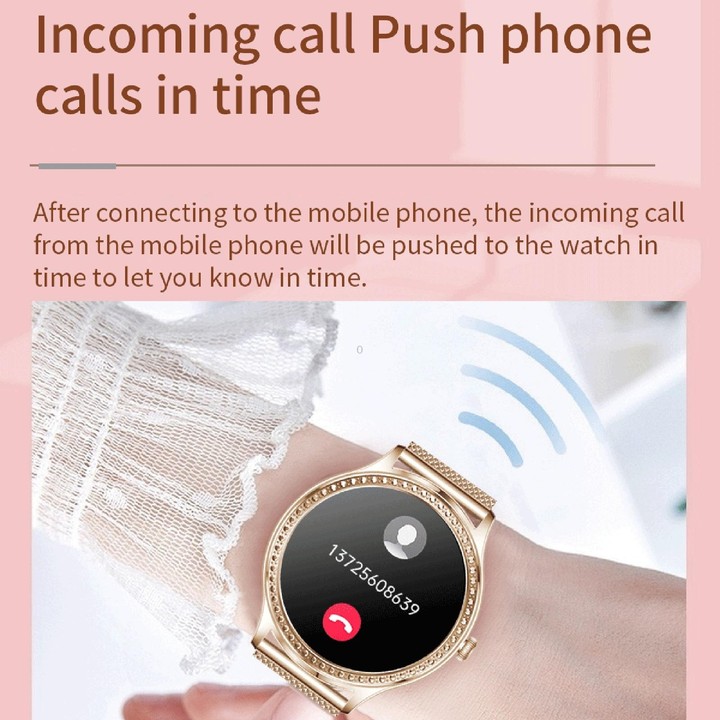 AK35 1.32 inch IPS Color Screen Smart Watch, Support Sleep Monitoring/Blood Oxygen Monitoring(Silver Steel Watch Band)