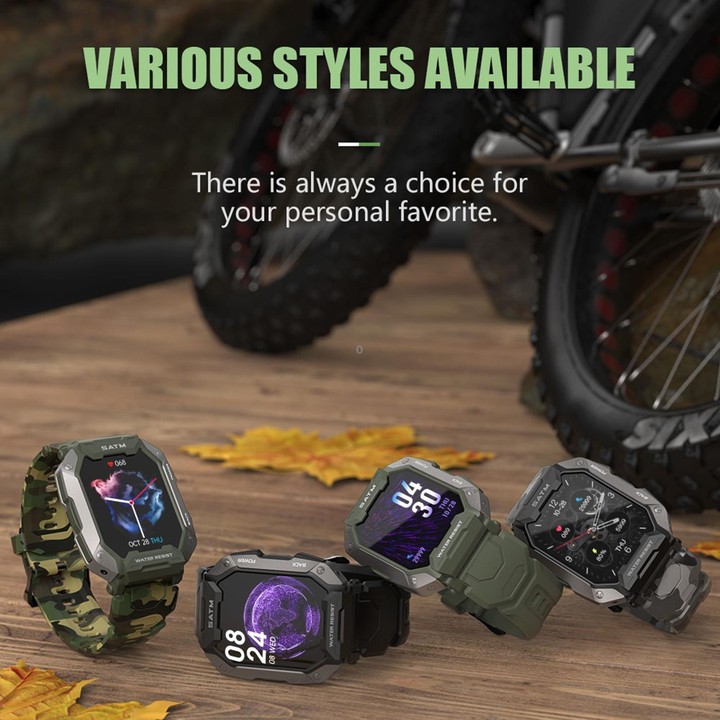 C20 1.71 inch TFT HD Screen Smart Watch, Support Heart Rate Monitoring/Blood Oxygen Monitoring(Green)