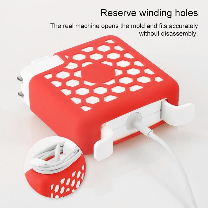 For Macbook 12 inch 29W / Macbook Air 13 inch 30W Power Adapter Protective Cover(Red)