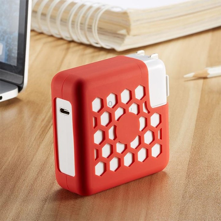 For Macbook Pro 60W / Pro Retina 61W 13 inch Power Adapter Protective Cover(Red)
