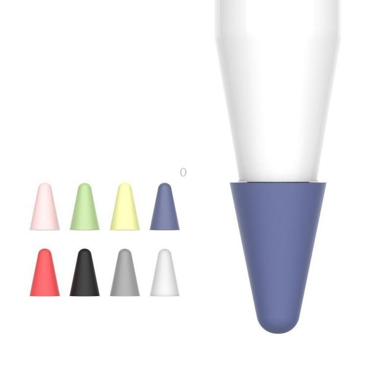 8 PCS / Set Universal Wearable Stylus Nib Cover For Apple Pencil 1 / 2(Colorful)