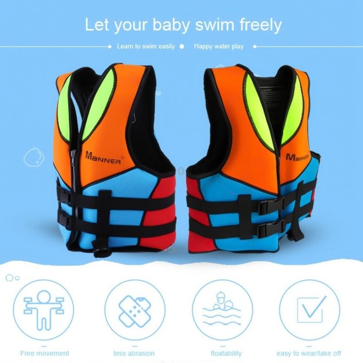 MANNER QP2007 Children Buoyancy Vest Swimming Aid Life Jacket, Size:L