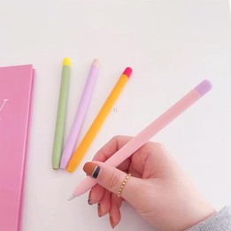 Contrasting Color Silicone Protective Case For Apple Pencil 2(Orange)