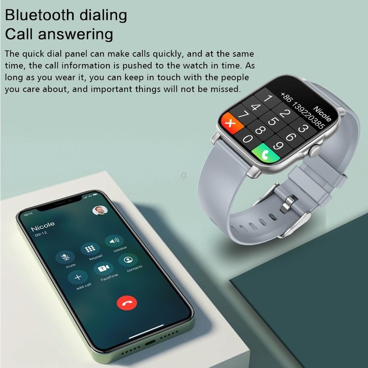 G30 1.69 inch TFT Screen Smart Watch, TPU Bnad IP67 Waterproof Support Bluetooth Call / Multiple Sports Modes(Black)