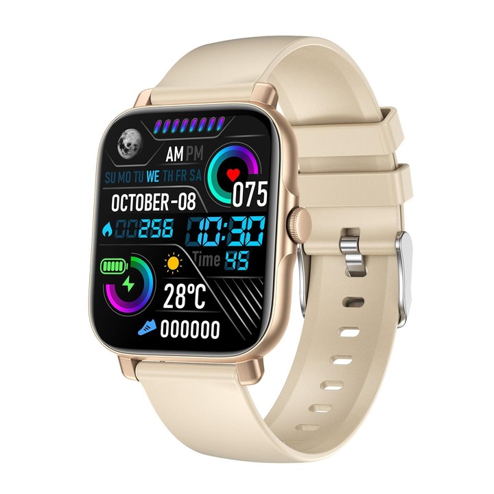 G30 1.69 inch TFT Screen Smart Watch, TPU Bnad IP67 Waterproof Support Bluetooth Call / Multiple Sports Modes(Gold)