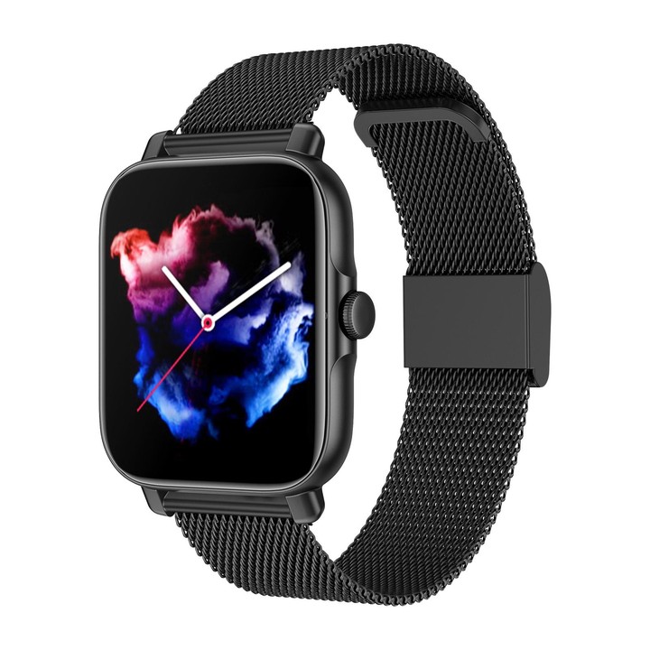G30 1.69 inch TFT Screen Smart Watch, Steel Bnad IP67 Waterproof Support Bluetooth Call / Multiple Sports Modes(Black)
