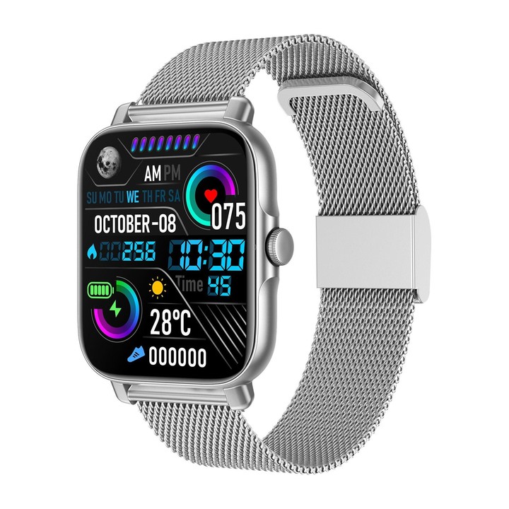 G30 1.69 inch TFT Screen Smart Watch, Steel Bnad IP67 Waterproof Support Bluetooth Call / Multiple Sports Modes(Silver)
