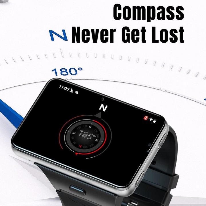 S999 2.88 inch TFT Screen 4G Smart Watch, Android 11 4GB+64GB(Silver)