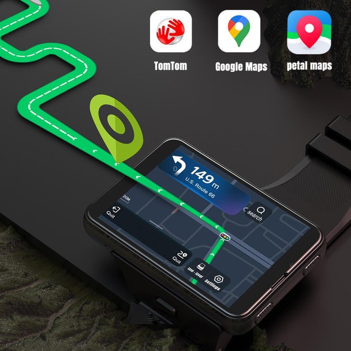 S999 2.88 inch TFT Screen 4G Smart Watch, Android 11 4GB+64GB(Silver)