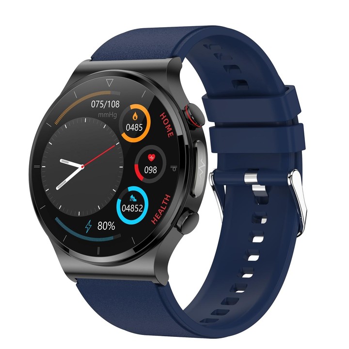E300 1.32 Inch Screen TPU Watch Strap Smart Health Watch Supports Body Temperature Monitoring, ECG monitoring blood pressure(Blu