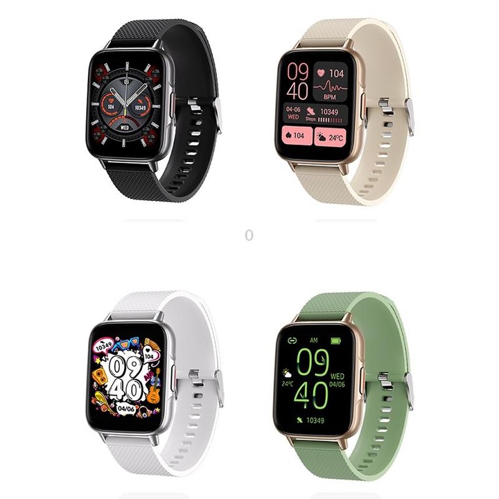 FW02 1.7 Inch Square Screen Silicone Strap Smart Health Watch Supports Heart Rate, Blood Oxygen Monitoring(Green)