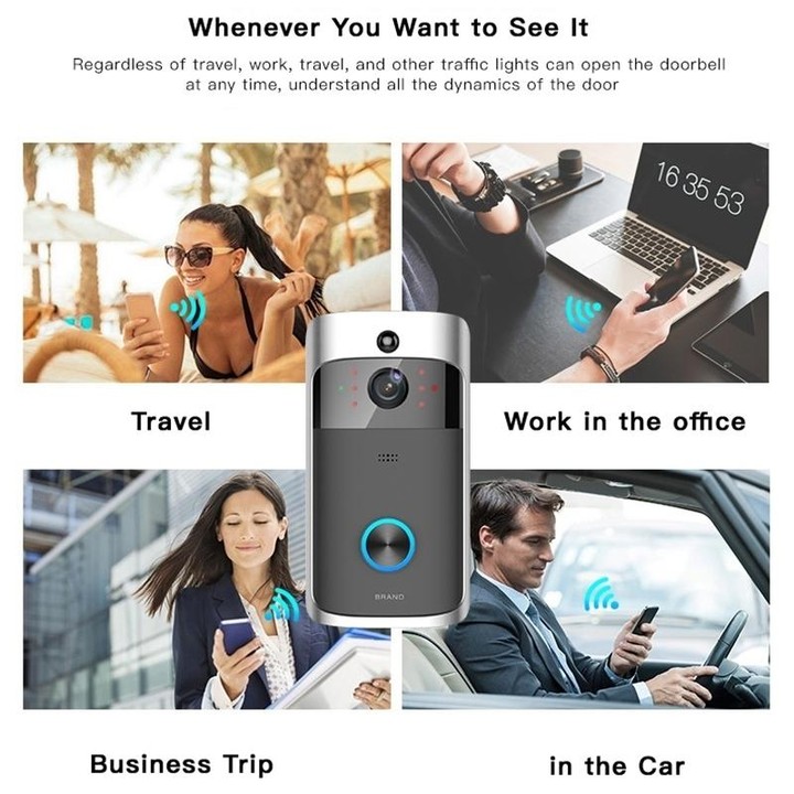 M3 720P Smart WIFI Ultra Low Power Video Visual Doorbell With Ding Dong Version(EU Plug)