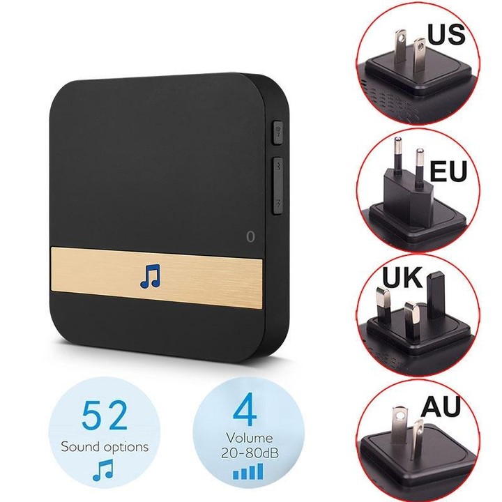 M3 720P Smart WIFI Ultra Low Power Video Visual Doorbell With Ding Dong Version(UK Plug)