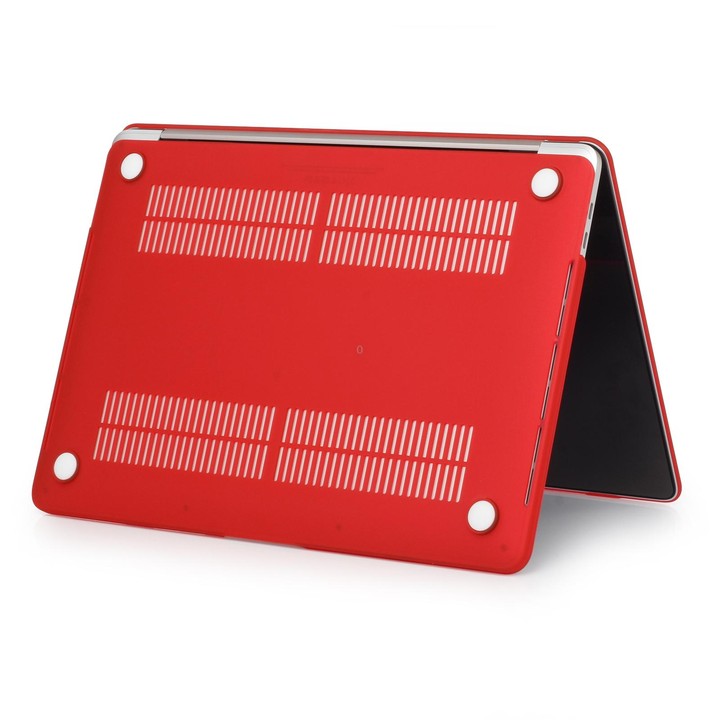 Laptop Matte Style Protective Case For MacBook Air 13.6 2025 / 2023 / 2022(Red)